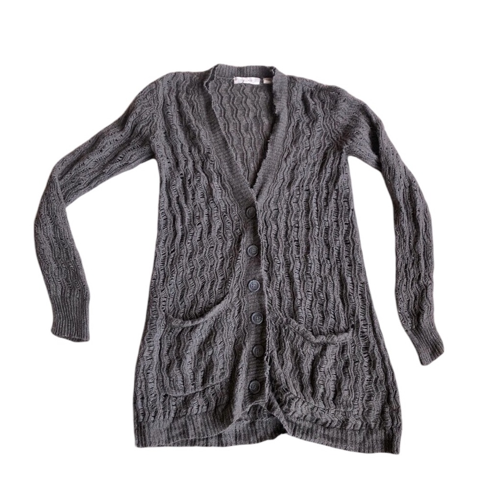 Inhabit Brand Yak and Wool Oversized Grandpa Style Cardigan with pockets